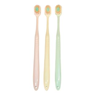 牙刷软毛宽头山型凸面牙刷超细软宽薄成人家用护龈牙缝清洁家庭装