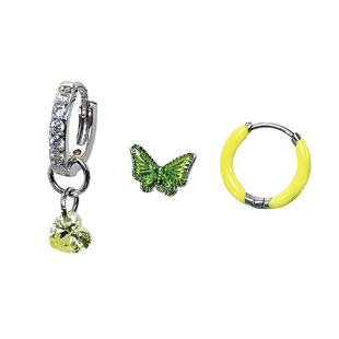 二十二丁目 适合冬天的耳钉高级感黄色耳骨钉耳蜗钉爱心耳圈耳环