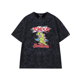 tokidoki潮牌26春夏新品斑驳印花宽版短袖T恤男女情侣纯棉上衣