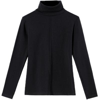 保暖加厚高领时尚风新款白色t恤