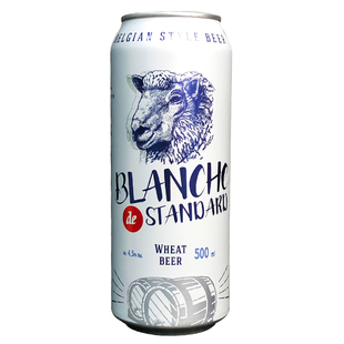 乌克兰进口布隆奇小绵羊白啤酒小麦白啤500ml拉罐装整箱