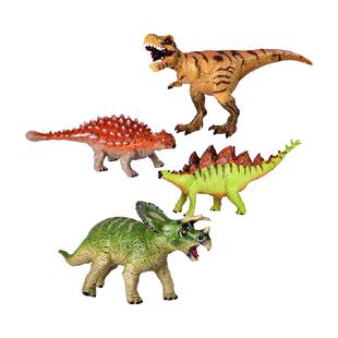 mideer弥鹿软胶大恐龙玩具男孩霸王龙三角龙甲龙蛋小动物仿真模型