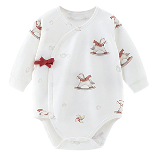 【50S柔软纺织】汤尼倍儿新生婴儿包屁衣纯棉春秋马年宝宝哈衣服