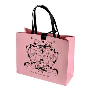 小众粉色礼品袋高级感手提袋生日礼物袋子礼盒精美大号包装袋纸袋