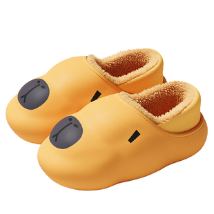 踩屎感棉拖鞋男士冬季2025新款EVA防水防滑毛绒保暖棉鞋男款外穿