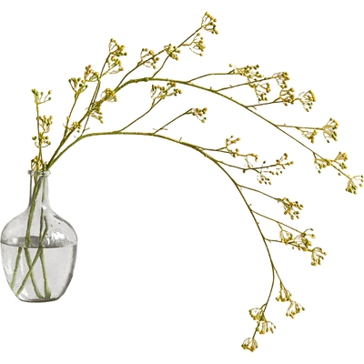 侘寂风长枝山归来仿真花中式摆件