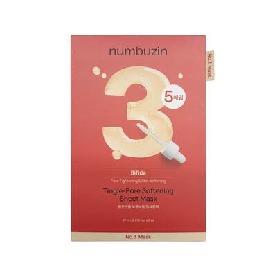 numbuzin韩国数字面膜三号收缩毛孔胶原蛋白保湿舒缓补水提亮肤色