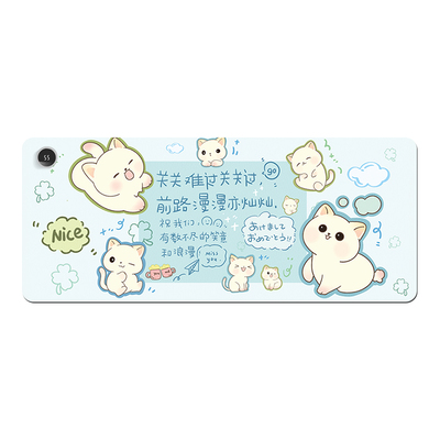 创意卡通加热鼠标垫大号发热垫2024办公室创意文字笔记本暖手桌垫男女生USB保暖学生宿舍写字暖桌垫ins书桌垫