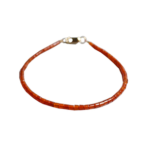 Ciel原创手工天然红玛瑙手链2mm极细管珠袖珍手绳脚链项链显白女