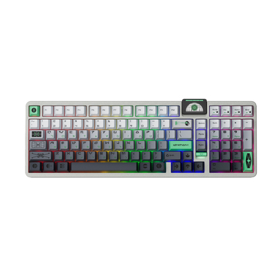 Keyverse infi100pro铝坨坨98三模机械键盘RGB热插拔有线8K电竞