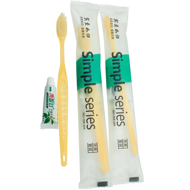 宾馆酒店用贵宾专用两面针一次性牙刷牙膏软毛套装二合一牙具包邮