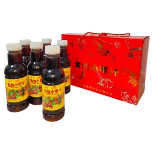 .山东特产乐陵金丝枣汁420ml鲜榨瓶装红枣礼盒整箱果汁饮料营养茶