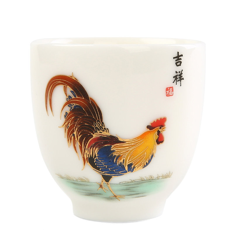 德化茶杯鸡缸杯归德堂羊脂玉