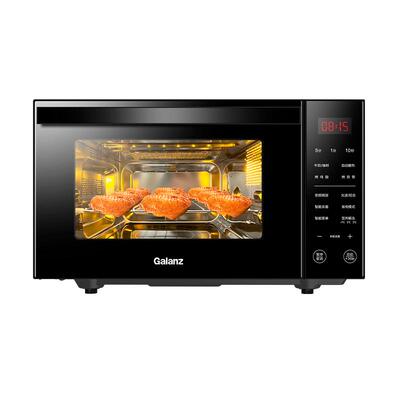 变频速热微蒸烤不锈钢内胆下拉门