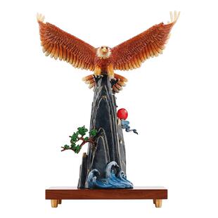 铜欣祥彩铜《大展宏图》摆件鹏程万里送友祝福礼品铜老鹰摆设礼品