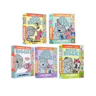 Elephant and Piggie 小猪小象第一二季5个故事合辑精装合辑 英文原版绘本 经典情商教育培养 吴敏兰 Mo Willems 莫威廉斯