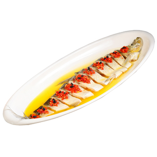 醉渔夫白丝鱼半边新鲜腌制大白刁翘嘴鱼酒店清蒸鱼半成品商用食材