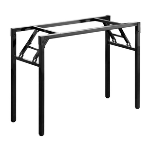 简易家用饭桌脚摆摊架子快餐桌架长条弹簧桌架折叠桌脚培训会议桌