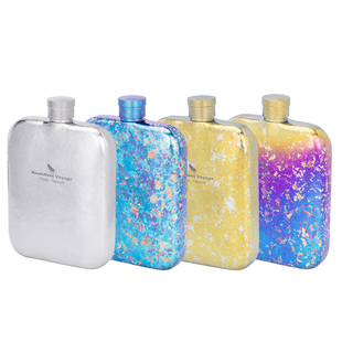 必唯户外纯钛酒壶便携装白酒红酒威士忌三两防摔精致漏斗随身酒瓶