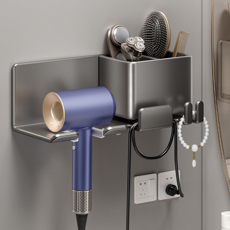 免打孔新款吹风机置物架卫生间收纳绕线电吹风架吹风筒卫浴置物架