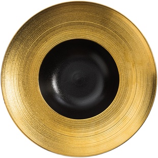 家用粗陶黑色盘子创意网红陶瓷西餐牛排餐盘日式艺术意面沙拉菜盘