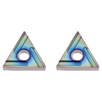 不锈钢专用数控桃型三角开槽外圆内孔粗车刀片TNMG160408R-S 七彩