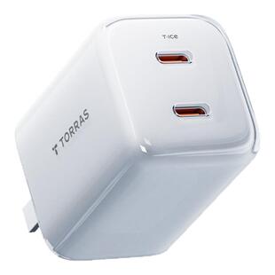 【2026新款】图拉斯小冰块45W双孔充电器适用苹果iPhone17ProMax充电头充电线16手机双c口快充type多插头手表