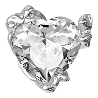 boonee熔岩爱心宝石耳骨夹