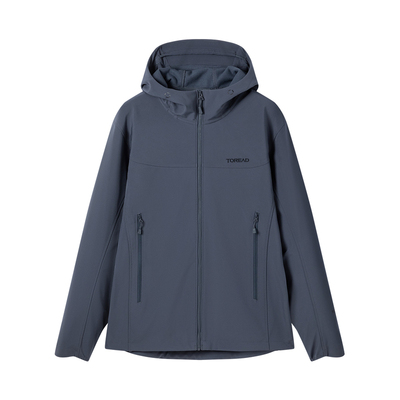 探路者软壳衣男款25秋冬户外防风防泼水加绒保暖外套徒步登山夹克