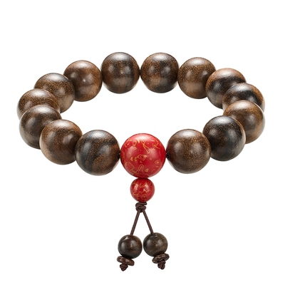 老凤祥凤享好礼诸事圆满送男友漆器檀香檀木文创手串生日礼物情侣