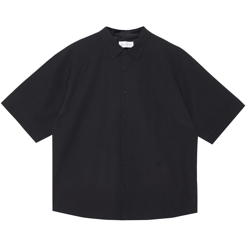 【汉麻混纺】杰克琼斯男装夏季衬衫舒适亲肤日常百搭短袖翻领宽松