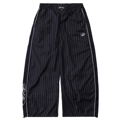 badblood海军蓝宽松阔腿裤弯刀裤