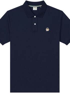 Hazzys哈吉斯男装polo衫翻领男款t恤夏季休闲通勤宽松短袖上衣潮