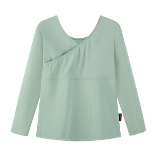 舞蹈服儿童女夏季长袖上衣女童分体练功服芭蕾舞体操服古典舞基训