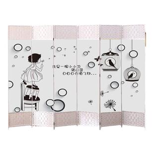 简易屏风隔断客厅卧室办公室床边折叠移动家用装饰玄关遮挡墙档板