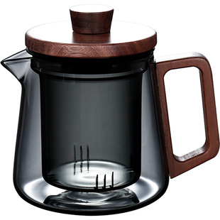 加厚耐高温玻璃泡花茶壶过滤茶水分离冲茶沏茶壶茶水分离家用单壶