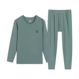 秋衣秋裤男士内衣套装青少年纯棉抗菌线衣线裤初高中学生保暖内衣