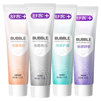 温和多泡牙膏亮白牙齿舒客