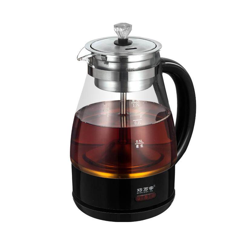 喷淋式煮茶器蒸汽全自动玻璃电烧热水黑茶壶家用小型电煮泡茶壶1L