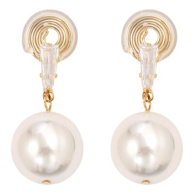 紫罗兰正版朝珠珍珠耳夹