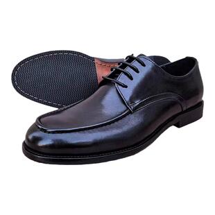 优质马皮男鞋系带夏季透气外贸英伦德比鞋正装商务皮鞋男真皮底