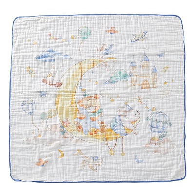 爱贝迪拉新生儿童婴儿纱布浴巾