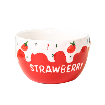 可爱草莓陶瓷碗沙拉碗日式碗餐具