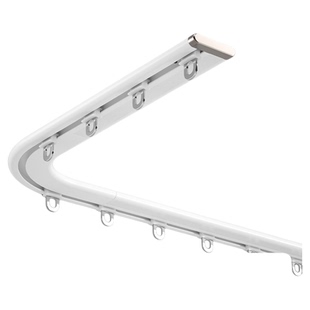 超薄窗帘轨道隐形免打孔内开窗直轨隐藏式窗帘杆单轨静音滑轨明装