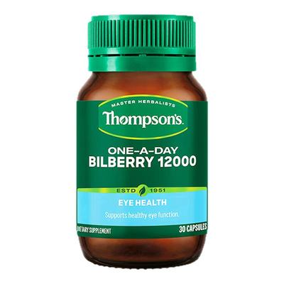 thompsons汤普森越橘叶黄素护眼30粒精华花青素片