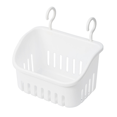居家家浴室带挂钩塑料壁挂收纳篮