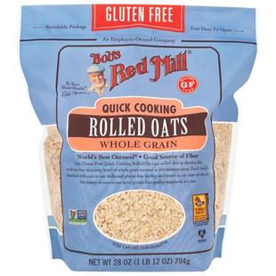 Bob's Red Mill鲍勃红磨坊快熟燕麦片无麸质麦片营养早餐速食代餐