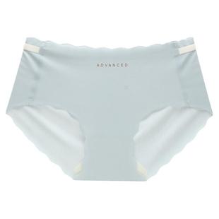 六只兔子一片式无痕冰丝内裤女抑菌透气底裆中腰包臀薄款三角裤