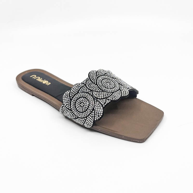 平底女拖鞋时尚外贸大码拖鞋女士凉拖一字型slippers shoes women