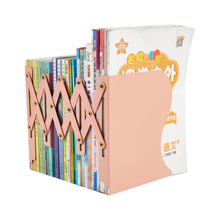 希贝优品书立金属可伸缩书架儿童小学生桌面加大加厚钢材22cm特大号创意收纳架耐用办公桌学生桌面书架置物架